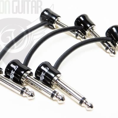 George L's PRE-MADE 6" Inch Pedal Effects PATCH CABLE - Black (SET OF 3) image 1