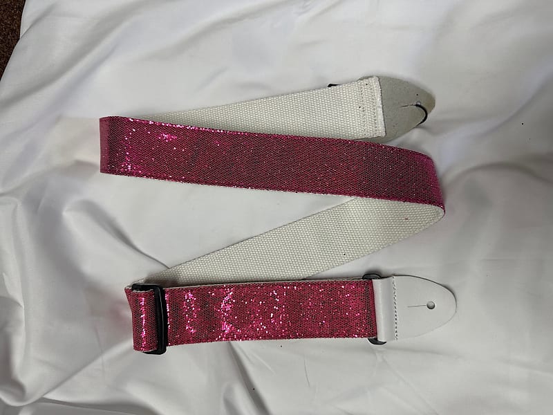 ALEXIS Pink Sparkle Glitter sequins guitar STRAP new - Shiny, Shimmering