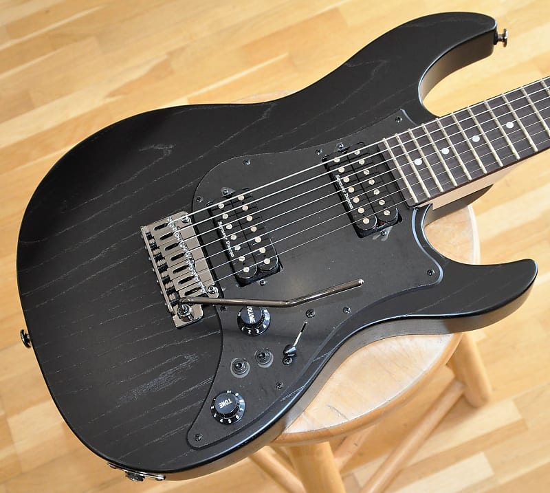 FGN Expert Odyssey Dark Evolution 7 Open Pore Black / 7-String Stratocaster  Type / Made In Japan / EOS7-ASH-DE-R / E200156