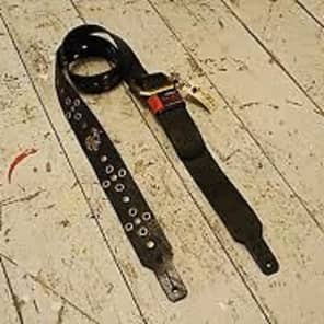 Red Monkey MOTOR CITY GUITAR STRAP  (56-60") Black with Nickel image 2