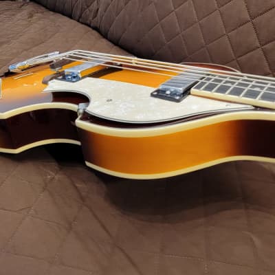 Jay Turser JTB-2B-VS Series Semi-Hollow Violin Shaped Body Maple Neck 4-String Electric Bass Guitar image 12