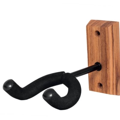 Nomad NGH-304R Wall Mount Electric Guitar Hanger with Wood Base and 4-Inch Arm image 1