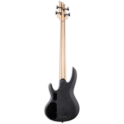 ESP LTD B-204SM 4-String Electric Bass - Roasted Jatoba Fingerboard, Black Satin image 2