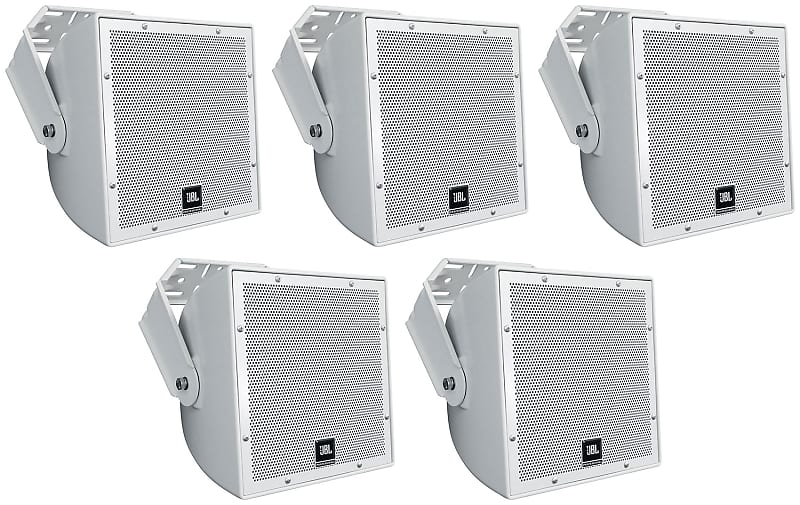 (5) JBL AWC82 8" White Indoor/Outdoor 70V Surface Mount Reverb