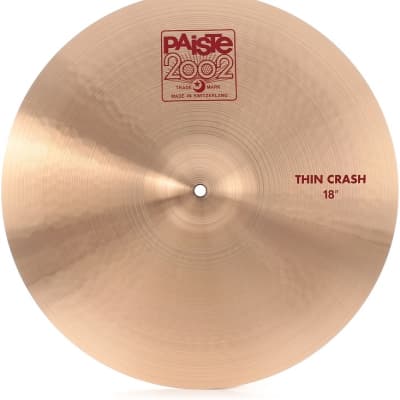 Paiste 18 inch 2002 Thin Crash Cymbal image 1