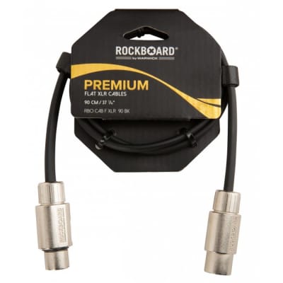 ROCKBOARD CAB F XLR 90 BK Flat Mikrofonkabel XLRm-XLRf 0,9m for sale