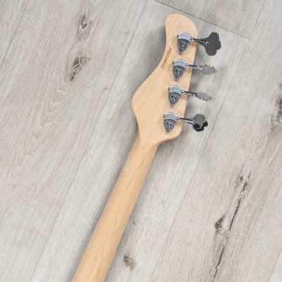 Mint Mayones Jabba Custom BB 4 Bass, Buckeye Burl Master Grade, Antique Black Satine image 9