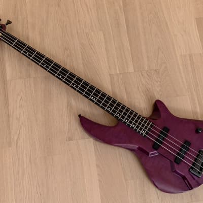 1980s ESP Horizon Custom Neck Through Vintage Bass Guitar Purple image 11
