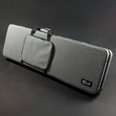 Lindo Electric Bass Guitar Eco Hard Case | Plush Lined with Storage Pockets | Sustainable and Eco-Friendly | Designed in The UK | Grey Fabric Finish (Guitar NOT Included) image 4