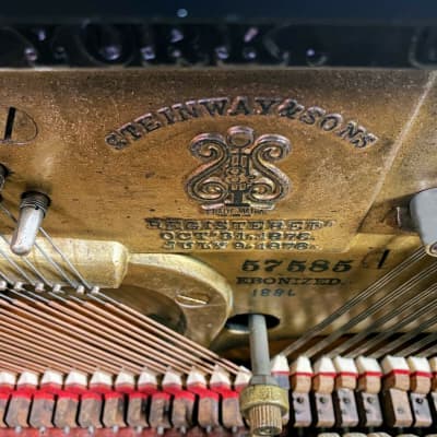 19th century Steinway & Sons upright grand piano 56'' image 6