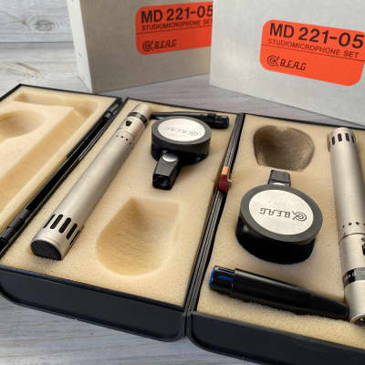 6HOURS SALE! 1976 Matched Pair Of Beag MD-221 05 Vintage New Old Stock Cardioid Dynamic Microphones image 4