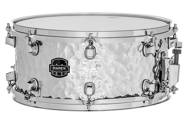 Mapex MPX  Snare Drum Hammered Steel Chrome 8 Lug 14x5.5" MPST4558H image 1