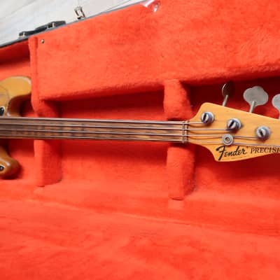 Fender  Precision  1976 Fretless Rosewood fingerboard USA Vintage bass w/ case image 5