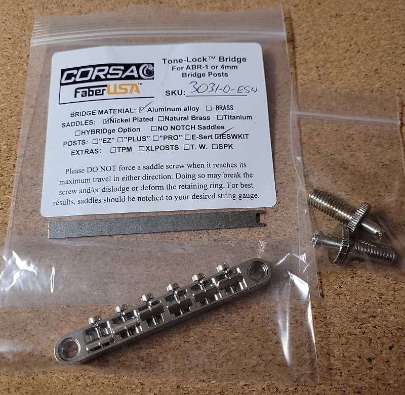Faber Tone-Lock Bridge kit conversion posts, for Import, | Reverb