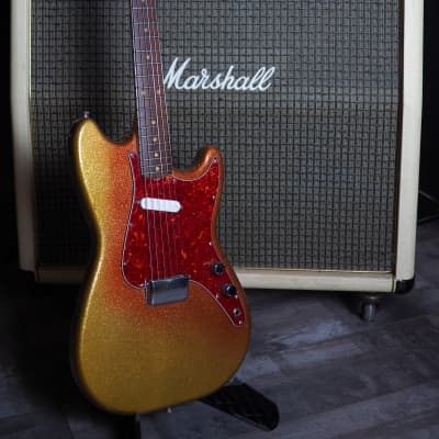 Fender Musicmaster 1963 Gold/ Red Sparkle RARE!!! image 1