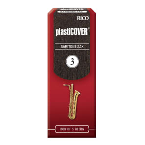 Rico RRP05BSX300 Plasticover Baritone Saxophone Reeds - Strength 3.0 (5-Pack)