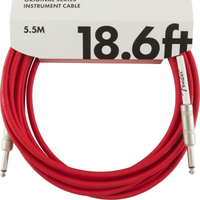Fender Original Series 18.6' Guitar Cable, Straight/Straight, Fiesta Red image 2