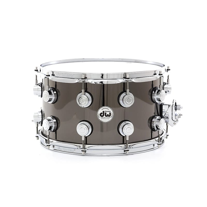DW Collector's Series Black Nickel Over Brass 8x14" Snare Drum image 1