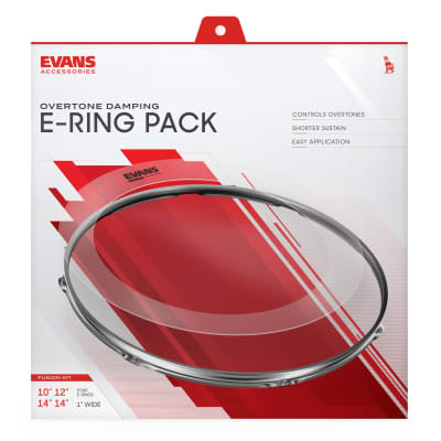 Evans E-Ring Set Fusion, 10", 12", 2x 14" - Accessory for Drumhead Bild 2