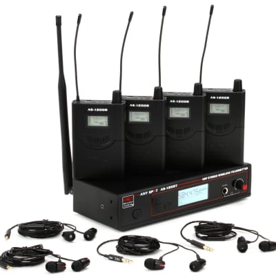 Galaxy Audio AS-1200-4D Wireless In-ear Monitor System - D Band for Live Sound and Front of House image 1