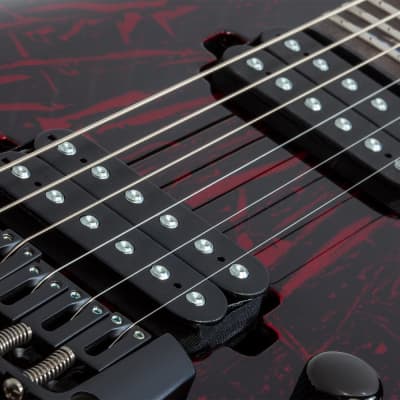 Schecter C-1 Silver Mountain Blood Moon #1475 image 7