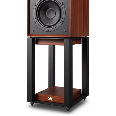 Wharfedale Linton 85th Anniversary Bookshelf Speakers wtih Stands (Red Mahogany, Pair) image 6