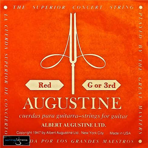 Augustine Nylon Classical Guitar Strings Red Single Reverb UK