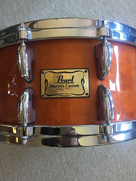 Pearl Masters Custom Maple Snare 6 1/2x 14 Mid / Late 1990s Liquid Amber