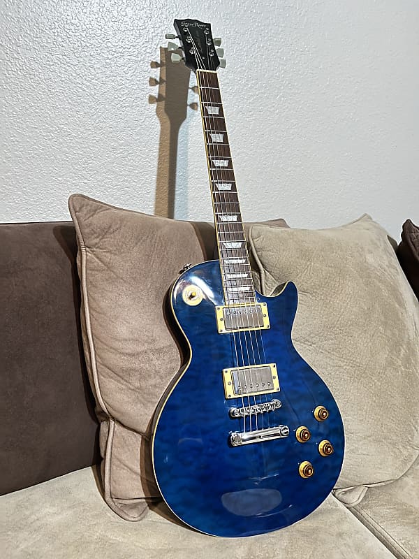 GrassRoots G-LP-60SQM - Blue Quilted Maple