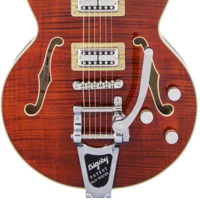 Gretsch G6659TFM Players Edition Broadkaster Jr. with Flame Maple Top  Dark Cherry Stain for sale