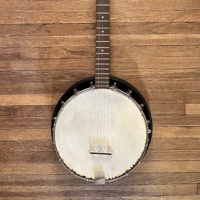 Vintage 50s-60s Kay K54 5-string Resonator Banjo with Original Chipboard Case image 1
