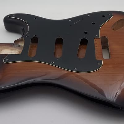 3lbs 10oz BloomDoom Nitro Lacquer Aged Relic Chocolate Sunburst S-Style Vintage Custom Guitar Body image 5