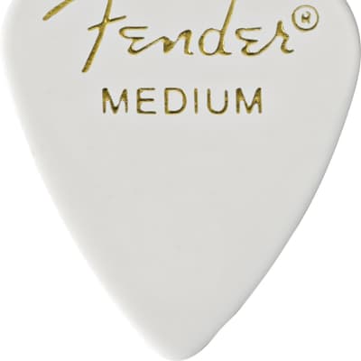 Fender 351 Classic Celluloid Guitar Picks - WHITE, MEDIUM - 12-Pack (1 Dozen) image 1