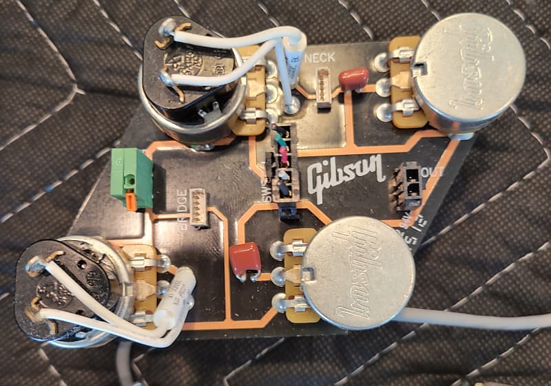 Gibson Les Paul 2013 PCB Board Push Pull Pots Reverb