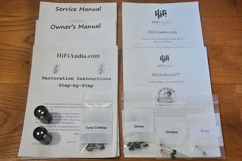 Sansui AU-4900 restoration kit filter capacitor repair rebuild fix  			