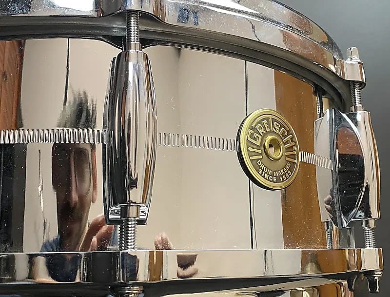 Gretsch G4160 USA Custom Chrome Over Brass 5x14" 8-Lug Snare Drum 2015 - Present - Chrome-Plated image 1