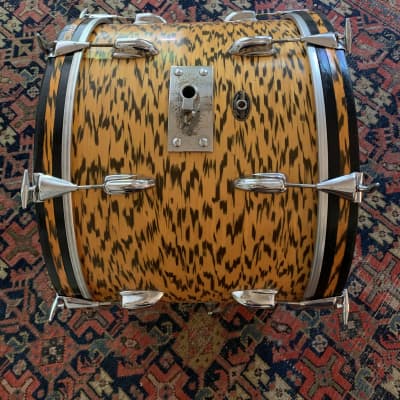 1962-1970 Slingerland 20/16/12 yellow tiger pearl vintage drums image 18