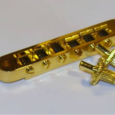 Standard Nashville Style Tune-O-Matic Style Bridge For Gibson Les Paul, Gold Finish image 1
