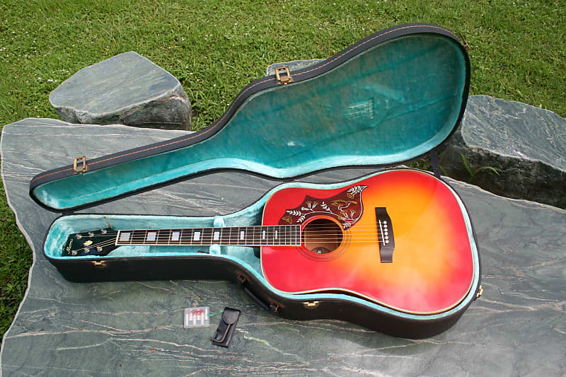 Morris Hummingbird MWH-03 RS  1980's Red Sunburst+ Hard Case and more extras image 1