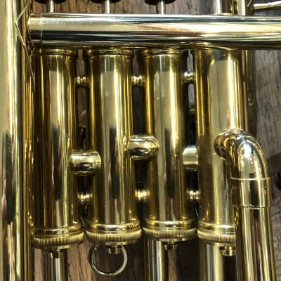1982 King USA Legend Series 2280 Intermediate Model Gold Lacquered Bb Euphonium with Case & Mouthpiece image 9
