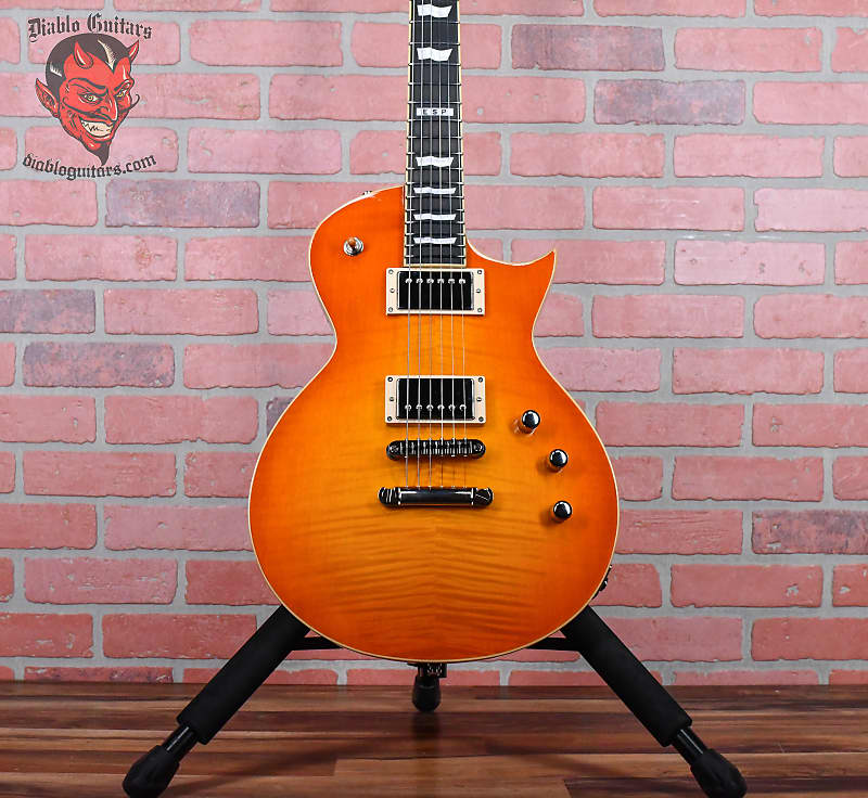 ESP E-II Eclipse Full Thickness Flame Maple Top Vintage Honey Burst 2023 w/OHSC image 1