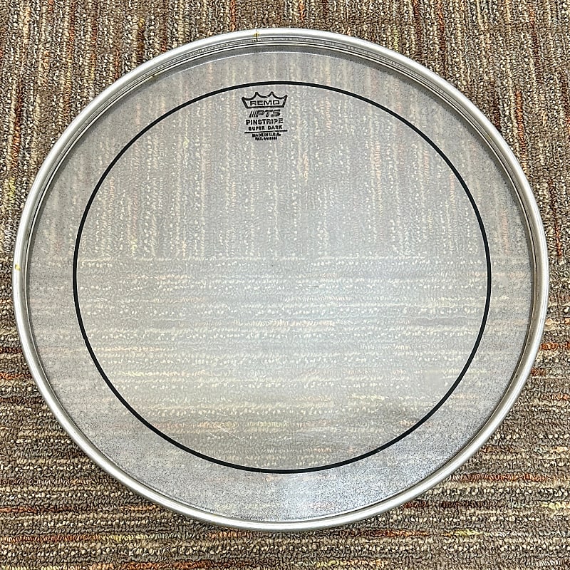Remo 13" PTS Pinstripe Super Dark Drum Head PT5613PS Reverb
