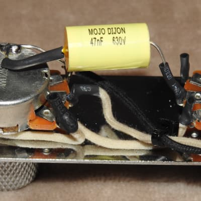 Aged Gotoh Telecaster Loaded Control Plate Harness with Treble Bleed WD 24mm Pots Oak Grigsby Switch image 11