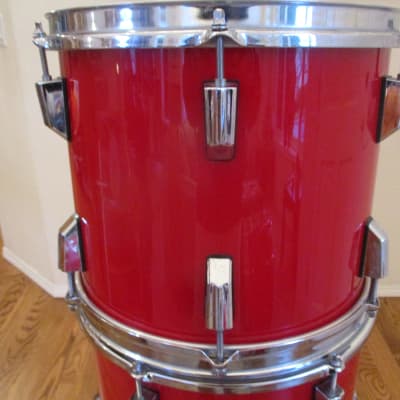 Pearl Vintage World Series 12 Round X 9 Rack Tom, Hardwood Shell, Lipstick Red - Excellent ! image 3
