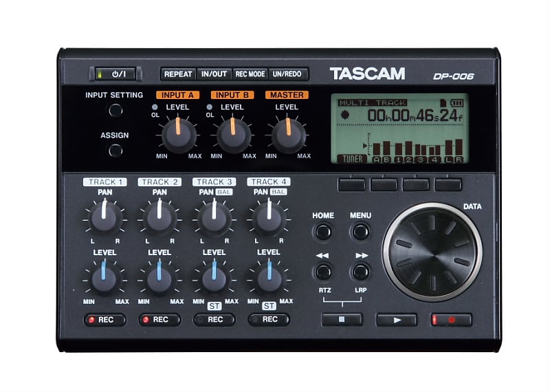 TASCAM DP-006 6-Track Digital Pocketstudio Recorder 2013 - Present - Black image 1