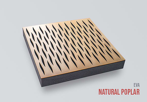 Decosorber Eva - Acoustic Sound Absorber Panel (6 Pack) - Natural Poplar image 1