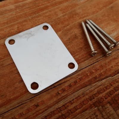 Fender Neck Plate With Screws 1966 Telecaster Stratocaster Mustang P Bass Jazz Bass Jazzmaster image 10