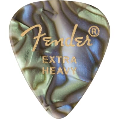 Fender Premium Celluloid 351 Shape Guitar Picks, Extra Heavy, Abalone, 12-Pack image 1