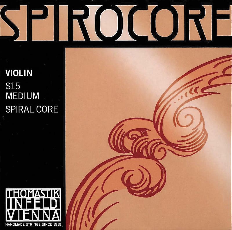 Thomastik Thomastik Infeld Spirocore 4/4 Violin String Set - Medium Gauge with Ball End E image 1