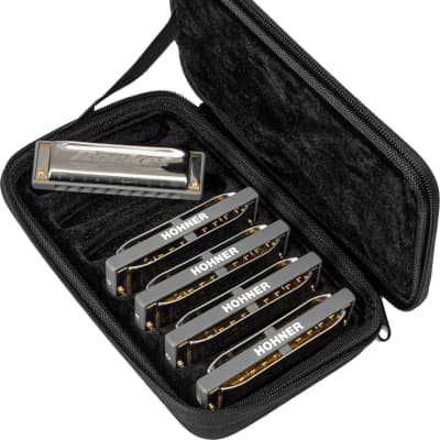Hohner Rocket 5 Piece Pro Pack in the keys of C, G, A, D, and Bb with Case image 2